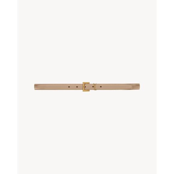 *BRAND NEW* SAINT LAURENT LEATHER CASSANDRE THIN BELT
DARK BEIGE - Picture 1 of 7